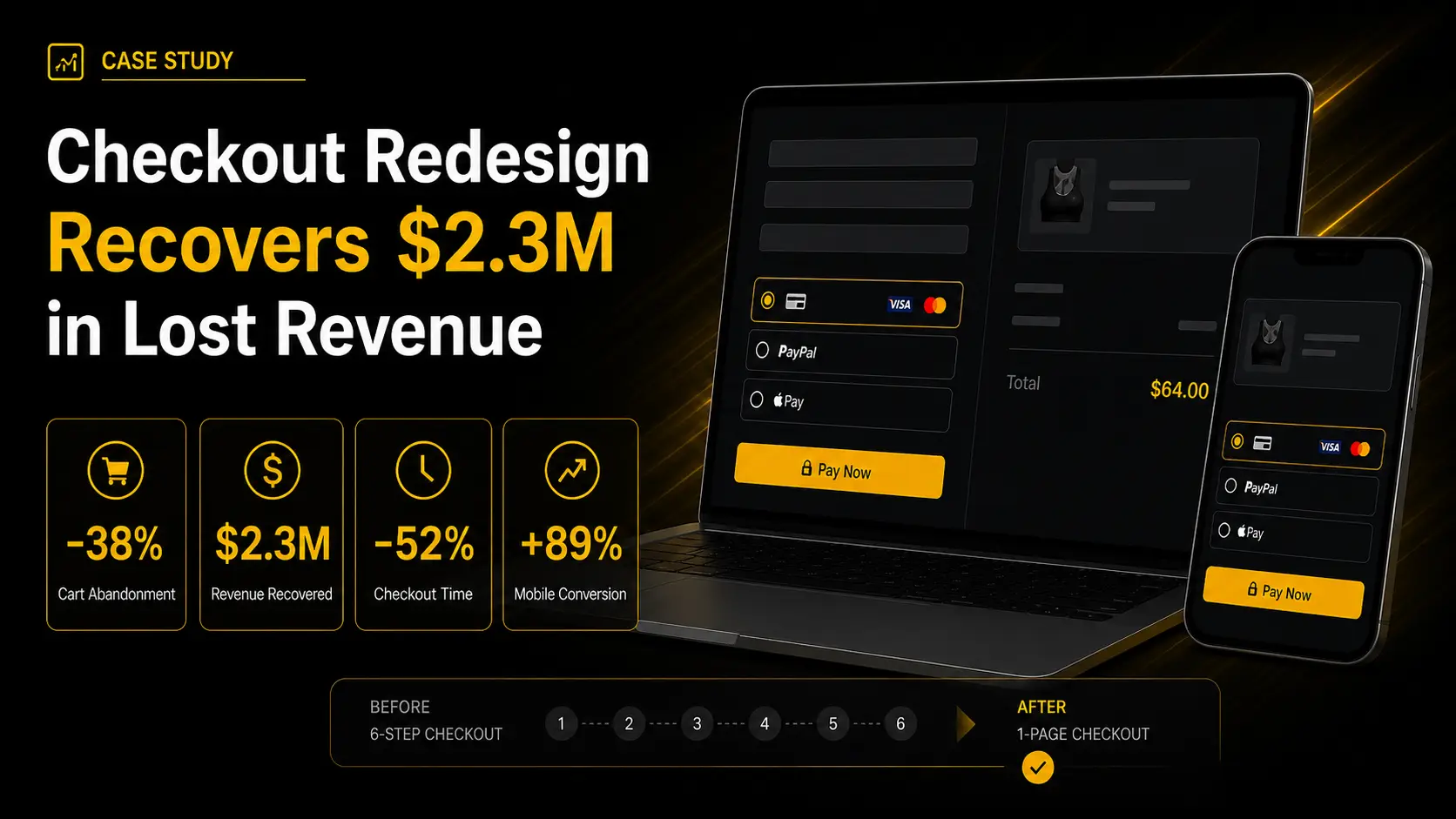Checkout Redesign Recovers $2.3M in Lost Revenue